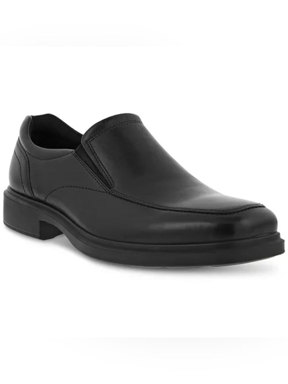 ECCO Helsinki Men's Black Leather Slip-On Dress Comfort Loafers EU 42 US 8.5-9